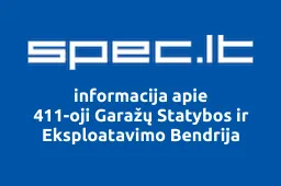 411-oji Garažų Statybos ir Eksploatavimo Bendrija | spec.lt