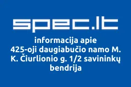 425-oji daugiabučio namo M. K. Čiurlionio g. 1/2 savininkų bendrija | spec.lt