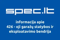 426 - oji garažų statybos ir eksploatavimo bendrija