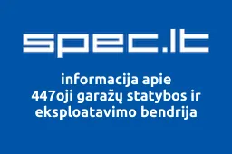 447oji garažų statybos ir eksploatavimo bendrija | spec.lt
