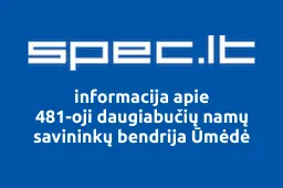 481-oji daugiabučių namų savininkų bendrija Ūmėdė | spec.lt