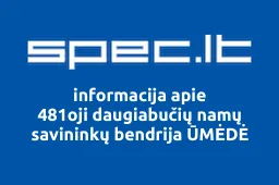 481oji daugiabučių namų savininkų bendrija ŪMĖDĖ iliustracija