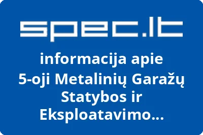 5oji metalinių garažų statybos ir eksploatavimo bendrija