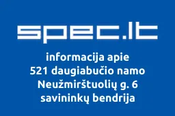 521 daugiabučio namo Neužmirštuolių g. 6 savininkų bendrija