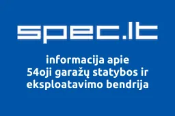 54oji garažų statybos ir eksploatavimo bendrija | spec.lt
