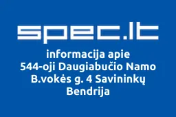 544-oji Daugiabučio Namo B.vokės g. 4 Savininkų Bendrija | spec.lt