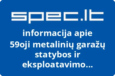 59oji metalinių garažų statybos ir eksploatavimo bendrija