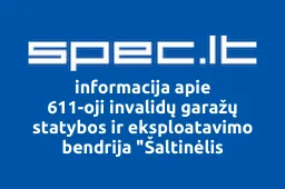 611-oji invalidų garažų statybos ir eksploatavimo bendrija "Šaltinėlis iliustracija