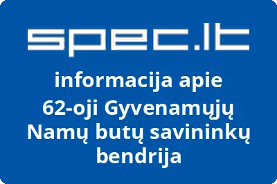 62oji gyvenamojo namo eksploatavimo butų savininkų bendrija