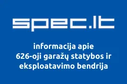 626-oji garažų statybos ir eksploatavimo bendrija