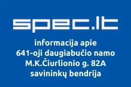 641-oji daugiabučio namo M.K.Čiurlionio g. 82A savininkų bendrija