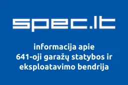 641-oji garažų statybos ir eksploatavimo bendrija