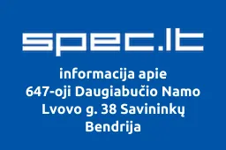 647-oji Daugiabučio Namo Lvovo g. 38 Savininkų Bendrija