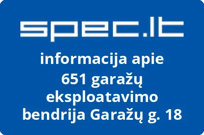 651 garažų eksploatavimo bendrija Garažų g. 18