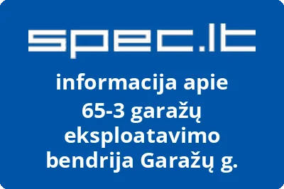 65-3 garažų eksploatavimo bendrija Garažų g.