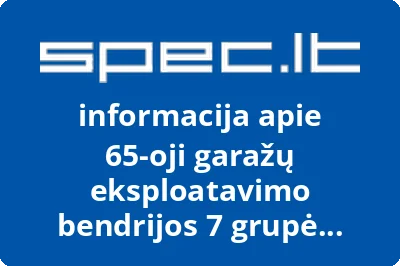 65oji garažų eksploatavimo bendrijos 7 grupė Aukštabalio g. 18