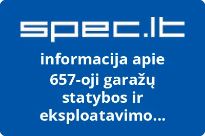 657-oji garažų statybos ir eksploatavimo bendrija