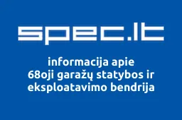 68oji garažų statybos ir eksploatavimo bendrija | spec.lt