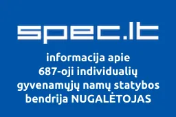 687-oji individualių gyvenamųjų namų statybos bendrija NUGALĖTOJAS