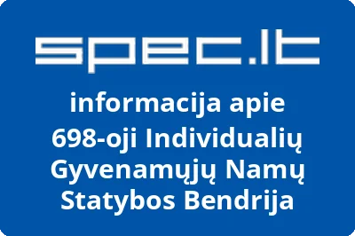 698oji individualių gyvenamųjų namų statybos bendrija