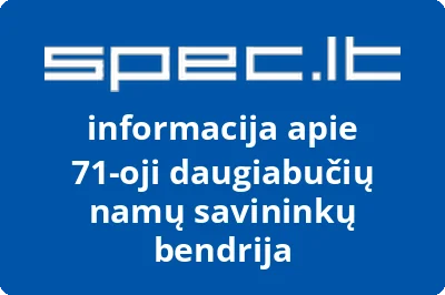 71-oji daugiabučių namų savininkų bendrija