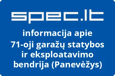 71oji garažų statybos ir eksploatavimo bendrija