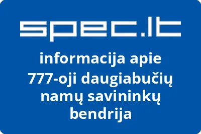 777-oji daugiabučių namų savininkų bendrija