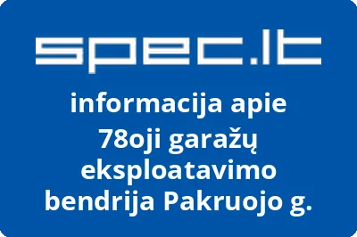 78oji garažų eksploatavimo bendrija Pakruojo g.