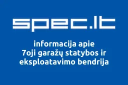 7oji garažų statybos ir eksploatavimo bendrija | spec.lt