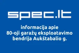 80-oji garažų eksploatavimo bendrija Aukštabalio g. iliustracija