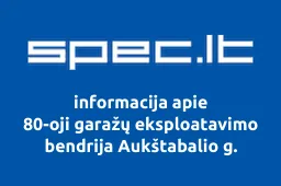 80-oji garažų eksploatavimo bendrija Aukštabalio g.