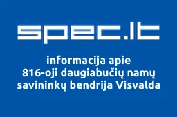 816-oji daugiabučių namų savininkų bendrija Visvalda | spec.lt