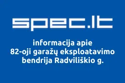 82-oji garažų eksploatavimo bendrija Radviliškio g. | spec.lt