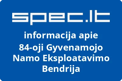 84oji gyvenamojo namo eksploatavimo bendrija