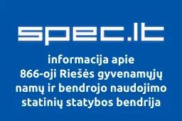 866-oji Riešės gyvenamųjų namų ir bendrojo naudojimo statinių statybos bendrija
