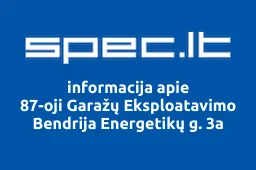 87-oji Garažų Eksploatavimo Bendrija Energetikų g. 3a | spec.lt