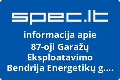 87-oji Garažų Eksploatavimo Bendrija Energetikų g. 3a