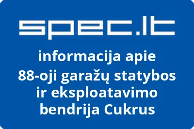 88-oji garažų statybos ir eksploatavimo bendrija Cukrus