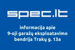 9-oji garažų eksploatavimo bendrija Trakų g. 13a