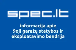 9oji garažų statybos ir eksploatavimo bendrija | spec.lt