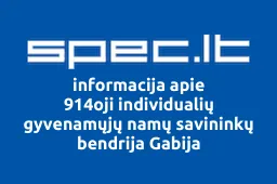 914oji individualių gyvenamųjų namų savininkų bendrija Gabija | spec.lt