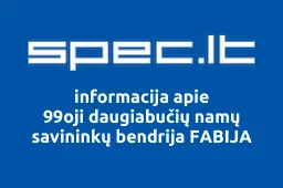 99oji daugiabučių namų savininkų bendrija FABIJA | spec.lt