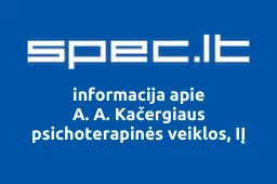 A. A. Kačergiaus psichoterapinės veiklos, IĮ iliustracija