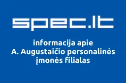 A. Augustaičio personalinės įmonės filialas | spec.lt