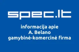 A. Belano gamybinė-komercinė firma | spec.lt