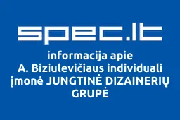 A. Biziulevičiaus individuali įmonė JUNGTINĖ DIZAINERIŲ GRUPĖ | spec.lt
