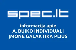 A. BUIKO INDIVIDUALI ĮMONĖ GALAKTIKA PLIUS iliustracija