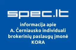 A. Černiausko individuali brokerinių paslaugų įmonė KORA