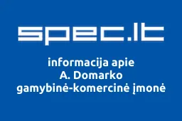 A. Domarko gamybinė-komercinė įmonė | spec.lt