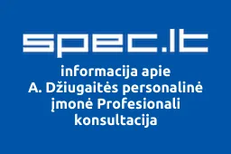 A. Džiugaitės personalinė įmonė Profesionali konsultacija | spec.lt